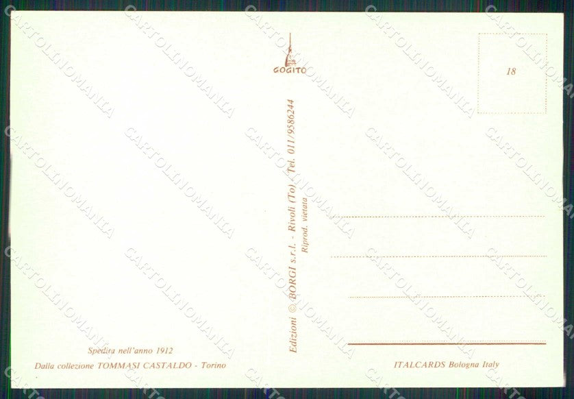 Torino Città Piazza Solferino Teatro Castaldo RIPRODUZIONE cartolina MZ9714 – retro