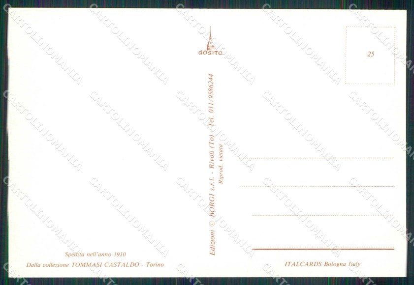 Torino Città Villaggio Medioevale Castaldo RIPRODUZIONE cartolina MZ9716 – retro