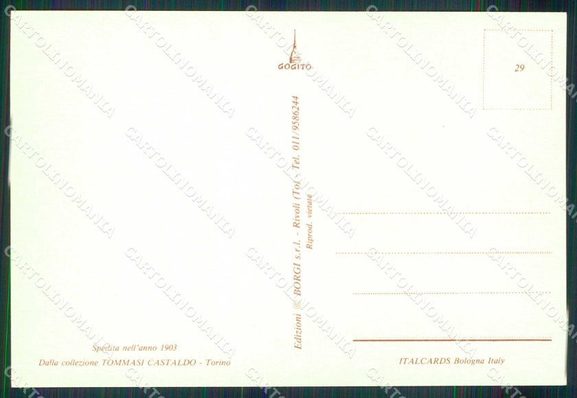 Torino Città Castello del Valentino Castaldo RIPRODUZIONE cartolina MZ9719 – retro