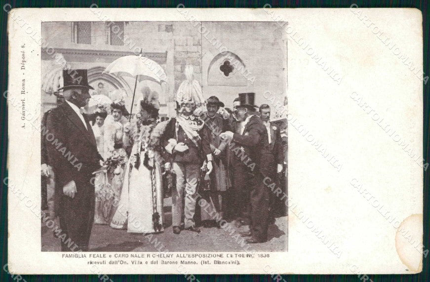 Torino Città Expo Fine Ottocento Famiglia Reale MACCHIA cartolina MZ9733 – fronte