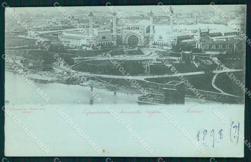 Torino Città Expo Fine Ottocento Facciata Tripla cartolina MZ9738 – fronte