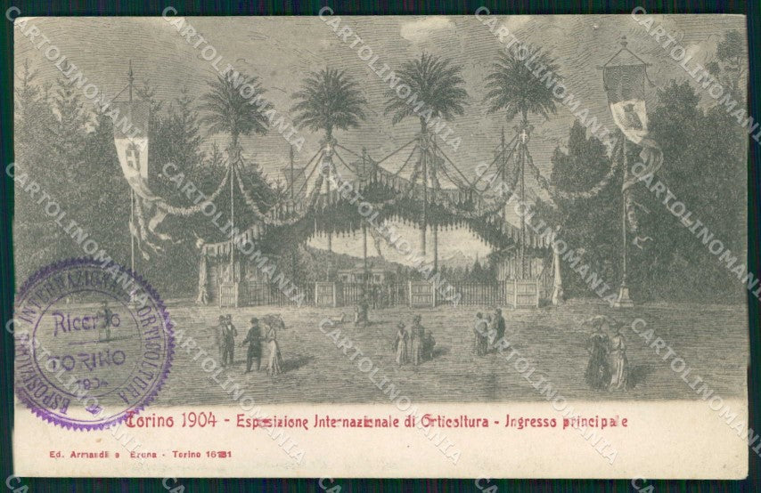 Torino Città Esposizione Orticoltura Ingresso Principale cartolina MZ9744 – fronte