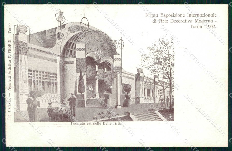 Torino Città Esposizione Arte Facciata Est Belle Arti cartolina MZ9745 – fronte