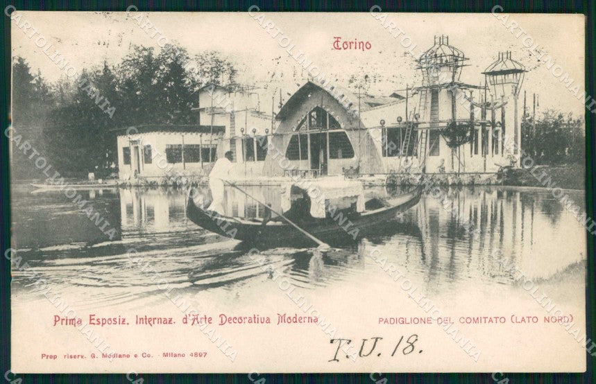 Torino Città Esposizione Arte Padiglione Comitato Modiano 4897 cartolina MZ9751 – fronte