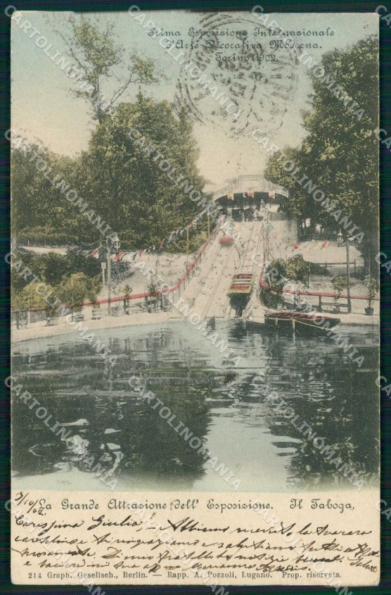 Torino Città Esposizione Arte Grande Attrazione Taboga cartolina MZ9753 – fronte