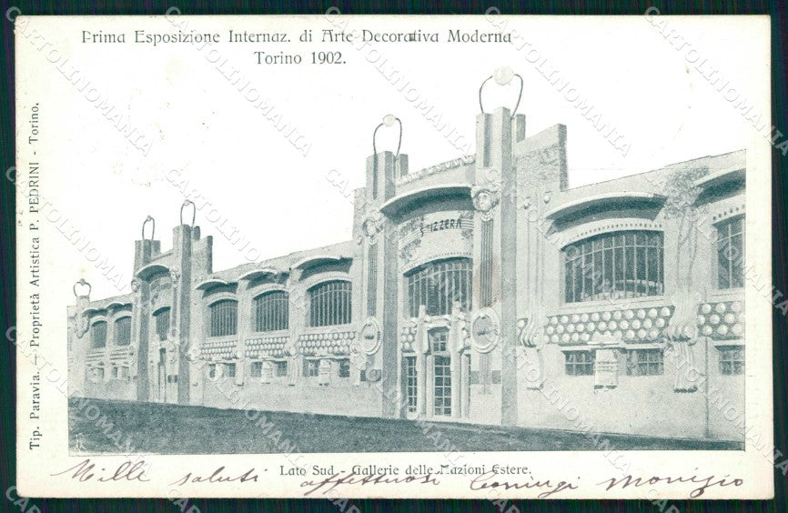Torino Città Esposizione Arte Gallerie Nazioni Estere cartolina MZ9771 – fronte