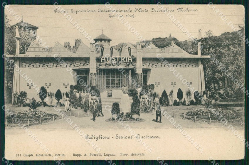 Torino Città Esposizione Arte Padiglione Austria cartolina MZ9775 – fronte
