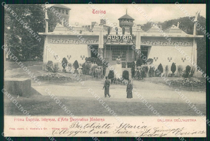 Torino Città Expo Arte Padiglione Austria Modiano 4902 ABRASA cartolina MZ9776 – fronte