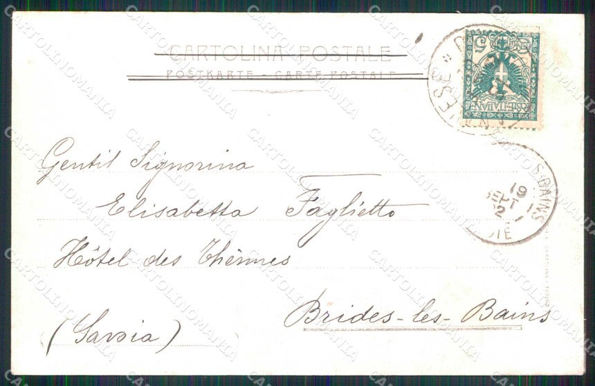 Torino Città Esposizione Arte Villa d'Austria cartolina MZ9783 – retro