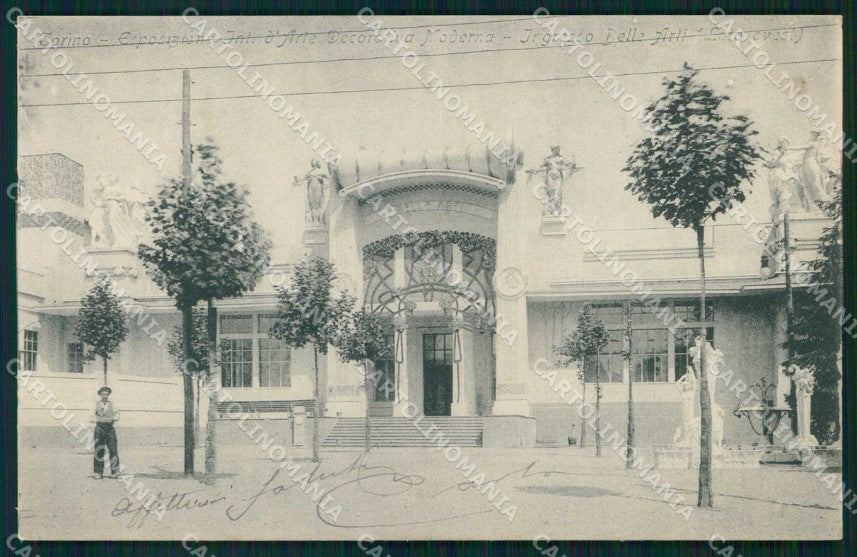 Torino Città Esposizione Arte Ingresso Belle Arti Lato Ovest cartolina MZ9790 – fronte