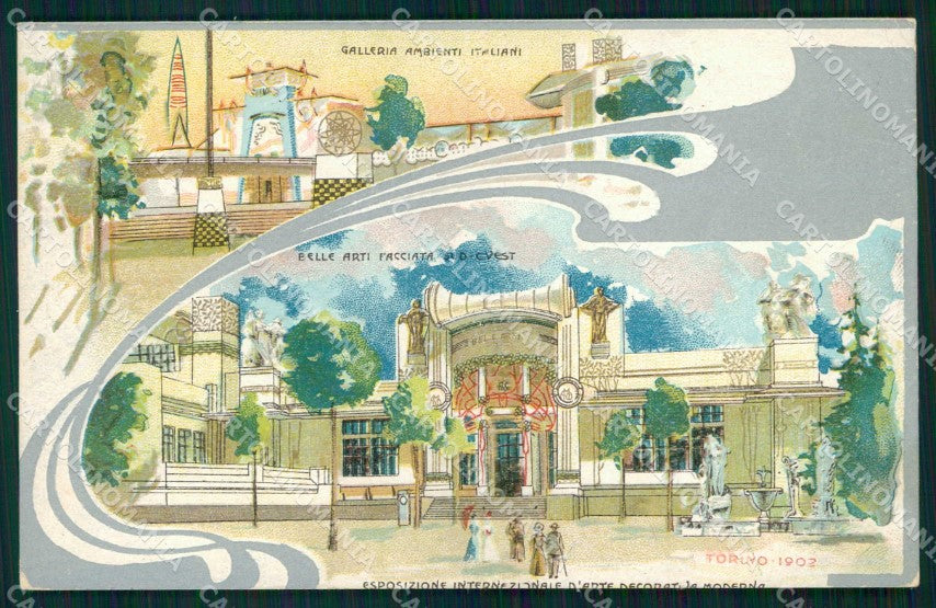 Torino Città Esposizione Arte Galleria Ambienti Italiani cartolina MZ9792 – fronte