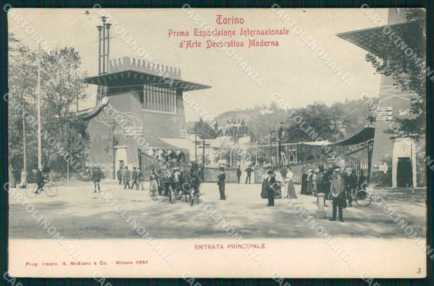 Torino Città Esposizione Arte Entrata Principale Modiano 4851 cartolina MZ9797 – fronte