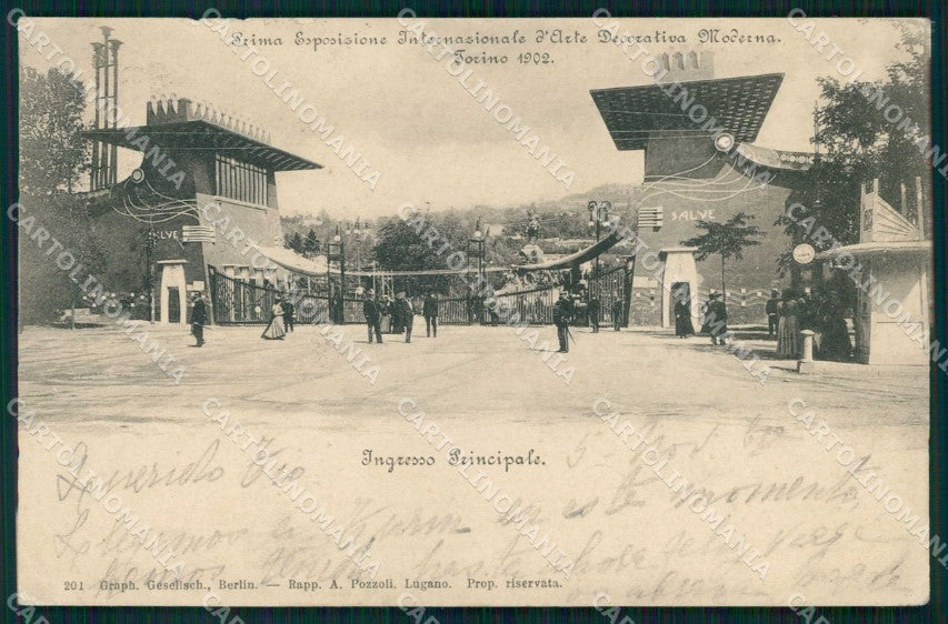 Torino Città Esposizione Arte Ingresso Principale ABRASA cartolina MZ9798 – fronte