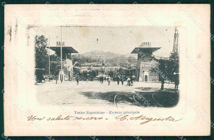Torino Città Esposizione Arte Entrata Principale cartolina MZ9803 – fronte