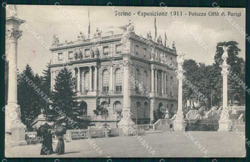 Torino Città Esposizione Palazzo Città di Parigi PIEGHINA cartolina MZ9849 – fronte