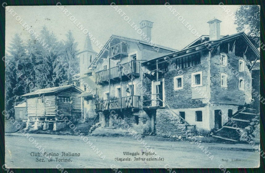 Torino Città Esposizione Villaggio Alpino Brunner cartolina MZ9853 – fronte