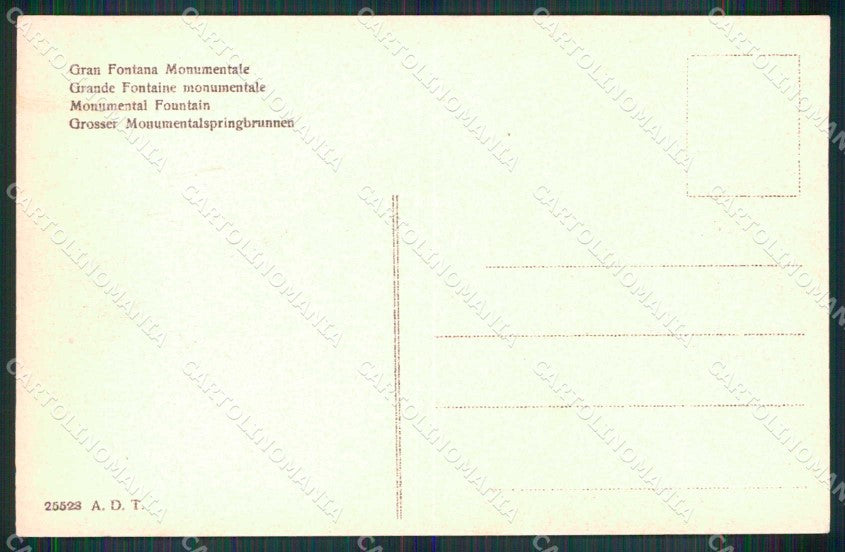 Torino Città Esposizione Gran Fontana Monumentale cartolina MZ9860 – retro