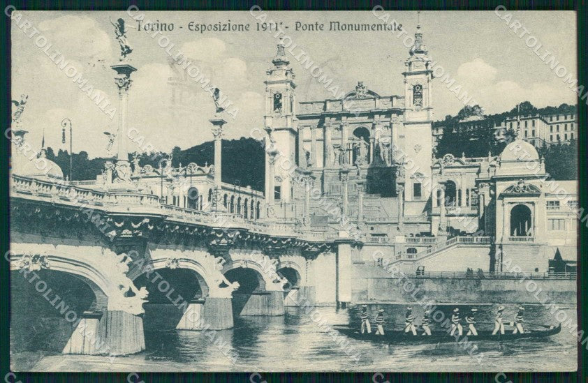 Torino Città Esposizione Ponte Monumentale Canottieri cartolina MZ9861 – fronte