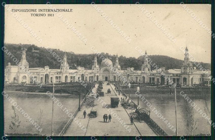 Torino Città Esposizione Facciata Padiglioni PIEGHINA cartolina MZ9872 – fronte