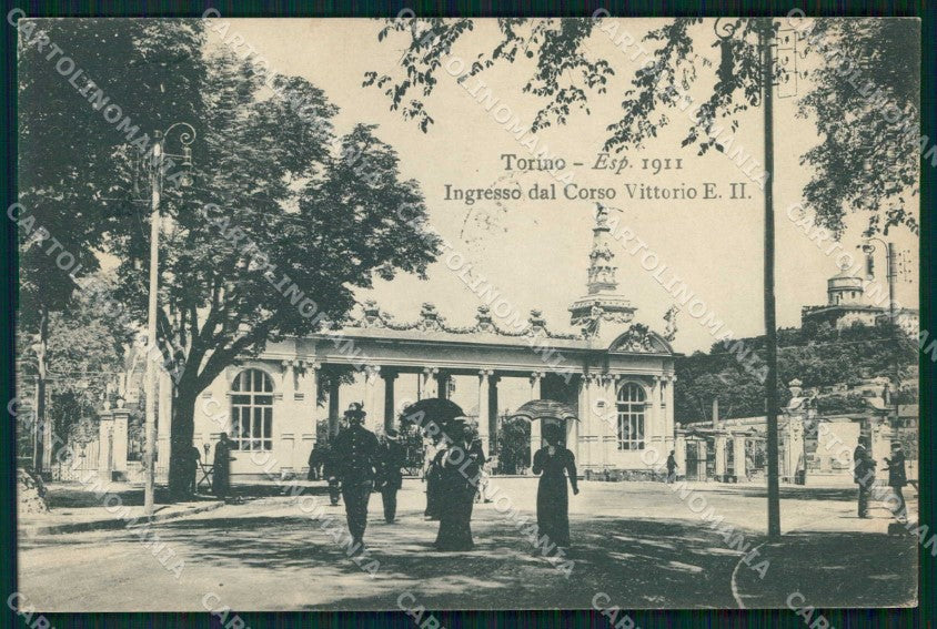 Torino Città Esposizione Ingresso Corso Vitt Emanuele II cartolina MZ9876 – fronte