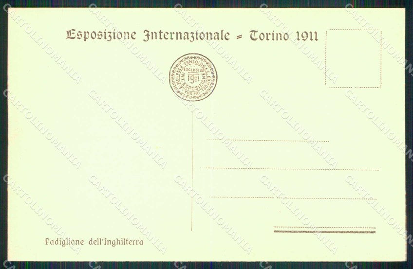 Torino Città Esposizione Padiglione Inghilterra cartolina MZ9883 – retro