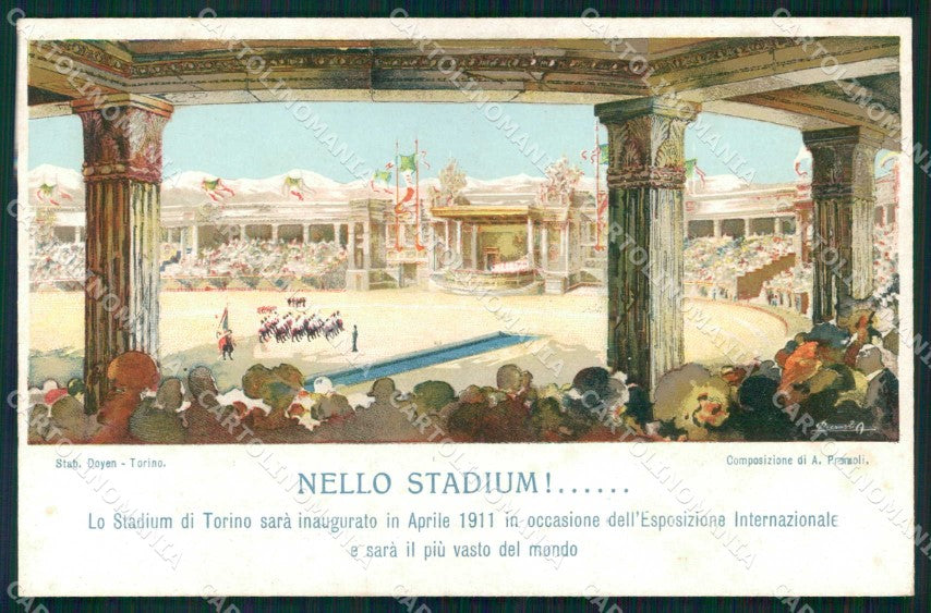 Torino Città Esposizione Inaugurazione Stadium cartolina MZ9899 – fronte