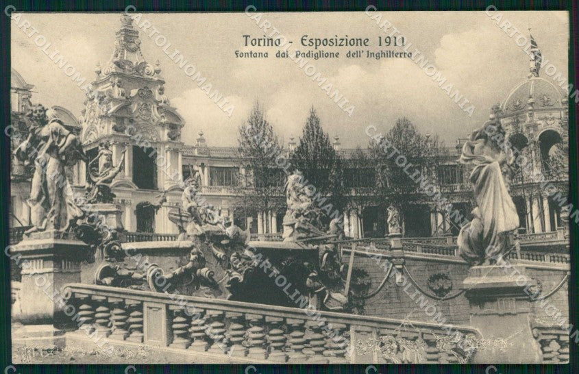 Torino Città Esposizione Padiglione Inghilterra Fontana cartolina MZ9933 – fronte