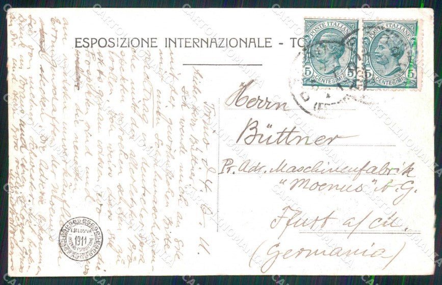 Torino Città Esposizione Ingresso Padiglione Ungheria cartolina MZ9937 – retro