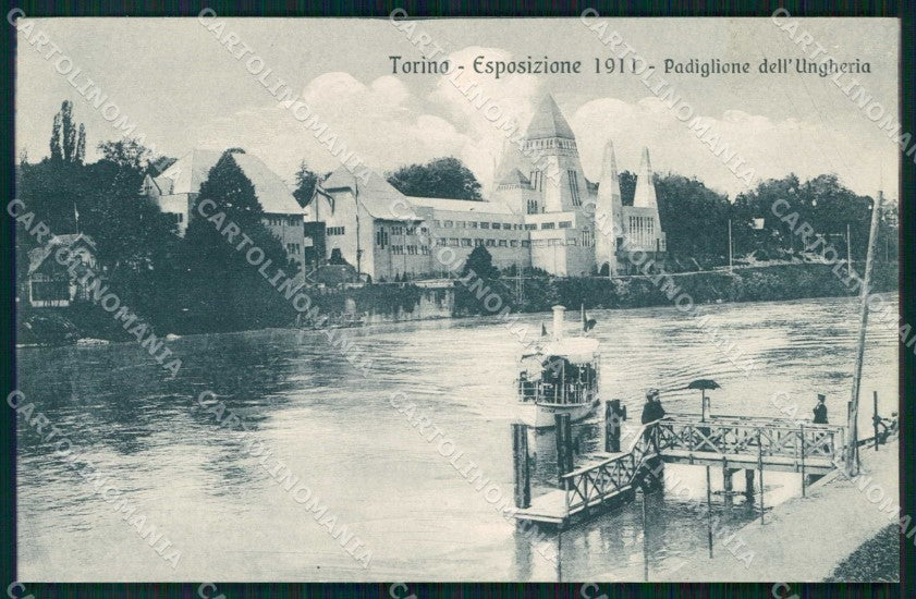 Torino Città Esposizione Padiglione Ungheria Battello cartolina MZ9951 – fronte