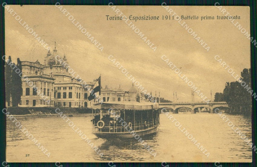 Torino Città Esposizione Prima Traversata Battello cartolina MZ9952 – fronte
