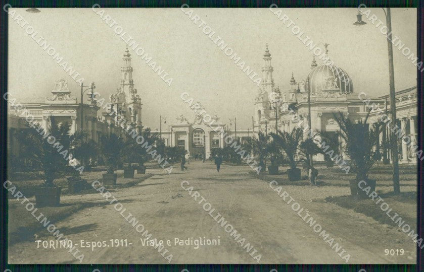 Torino Città Esposizione Viale Padiglioni Foto cartolina MZ9995 – fronte