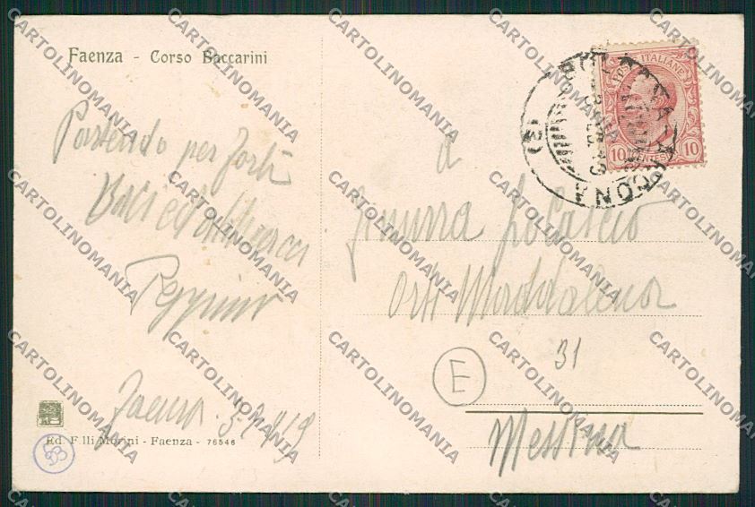 Ravenna Faenza cartolina QK0004 – retro