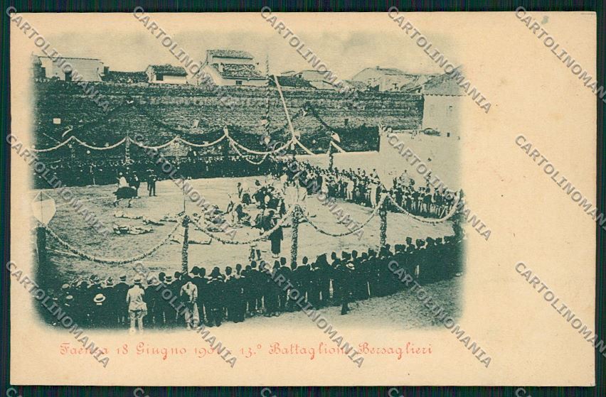 Ravenna Faenza Militari Bersaglieri cartolina QK0009 – fronte