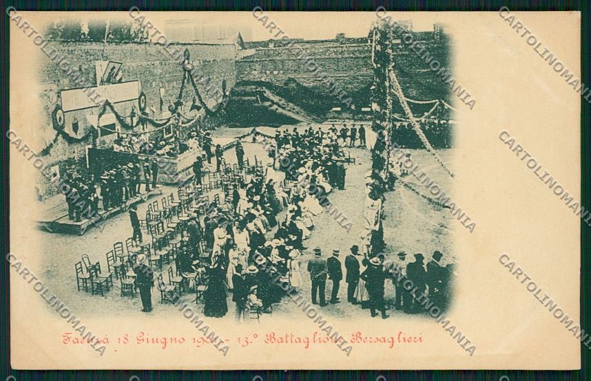 Ravenna Faenza Militari Bersaglieri cartolina QK0069 – fronte