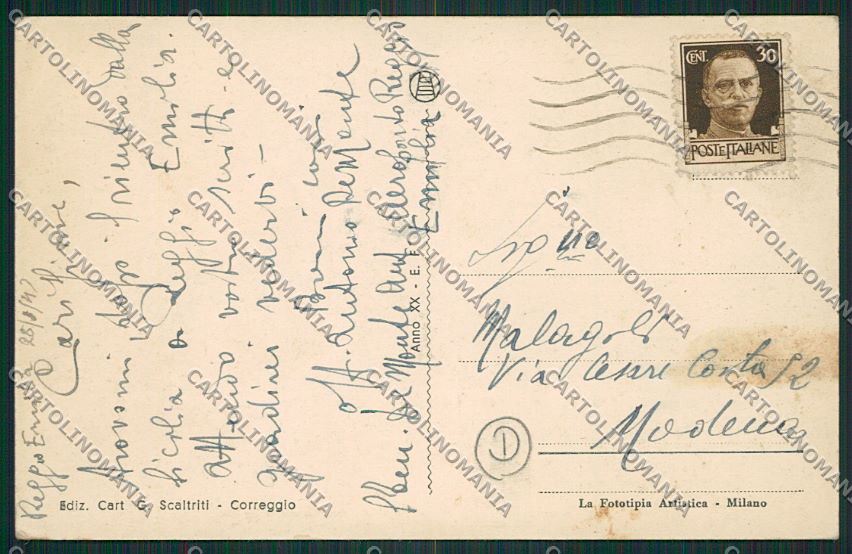 Reggio Emilia città cartolina QK0178 – retro
