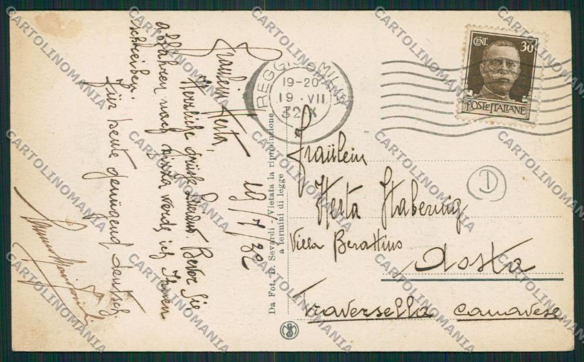 Reggio Emilia città cartolina QK0182 – retro