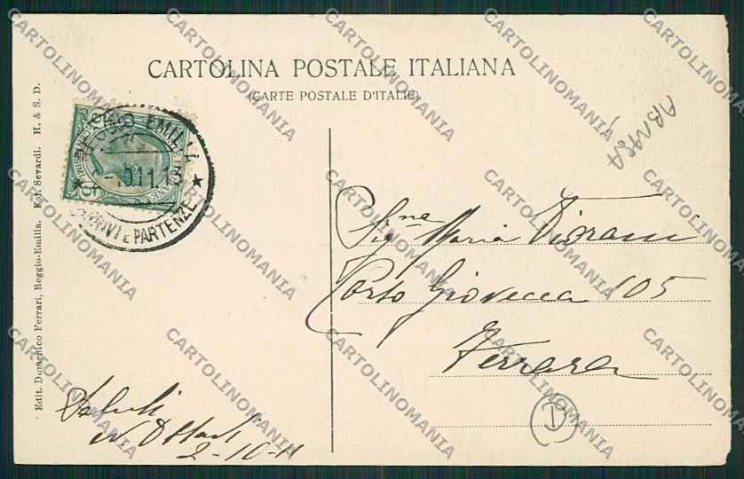 Reggio Emilia città ABRASA cartolina QK0184 – retro