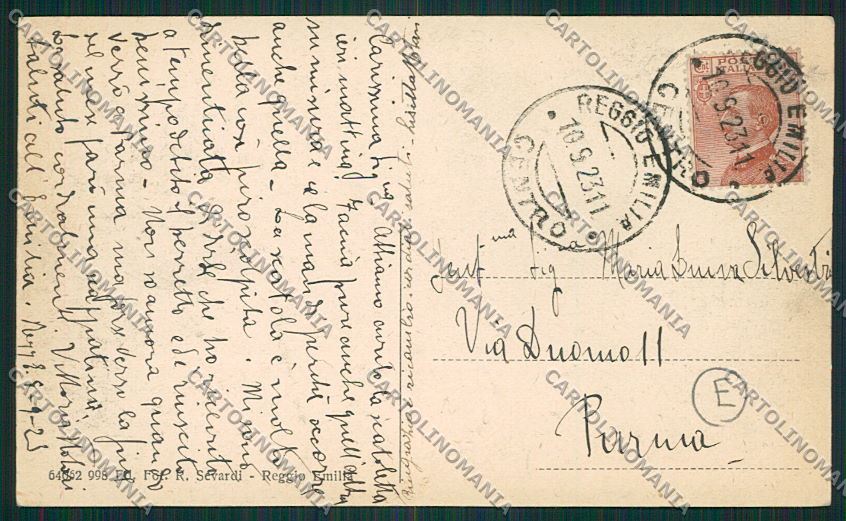 Reggio Emilia città PIEGHINA cartolina QK0196 – retro