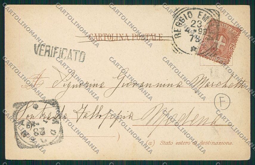 Reggio Emilia città cartolina QK0221 – retro