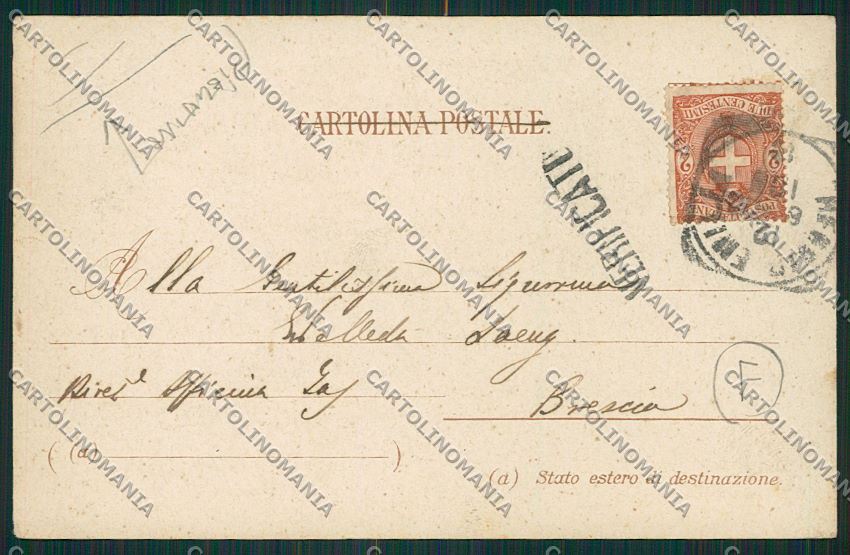 Reggio Emilia città PIEGHINE cartolina QK0226 – retro