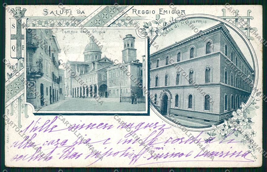 Reggio Emilia città Saluti da Gruss cartolina QK0253 – fronte