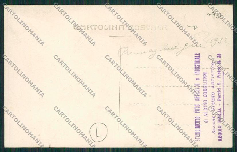 Reggio Emilia città Militari PIEGA Foto cartolina QK0264 – retro