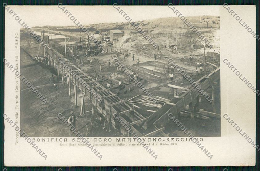 Reggio Emilia Mantova Bonifica Secchia Foto cartolina QK0272 – fronte