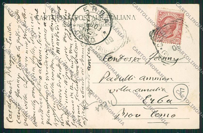 Reggio Emilia Quattro Castella cartolina QK0310 – retro