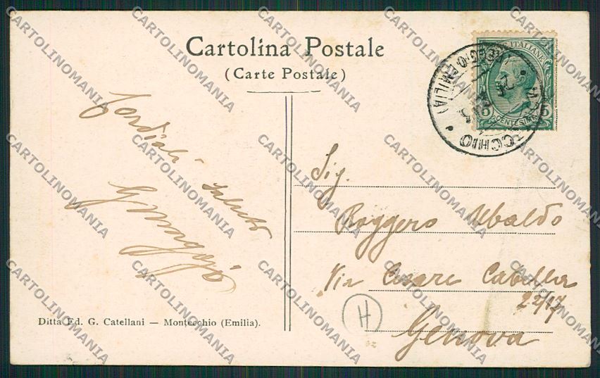 Reggio Emilia Montecchio cartolina QK0315 – retro