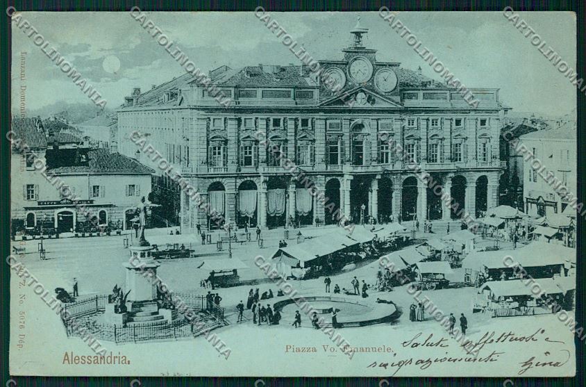 Alessandria città Mercato cartolina QK0336 – fronte