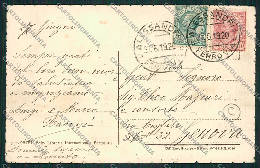 Alessandria città cartolina QK0344 – retro