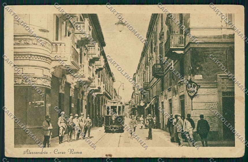 Alessandria città Tram cartolina QK0373 – fronte