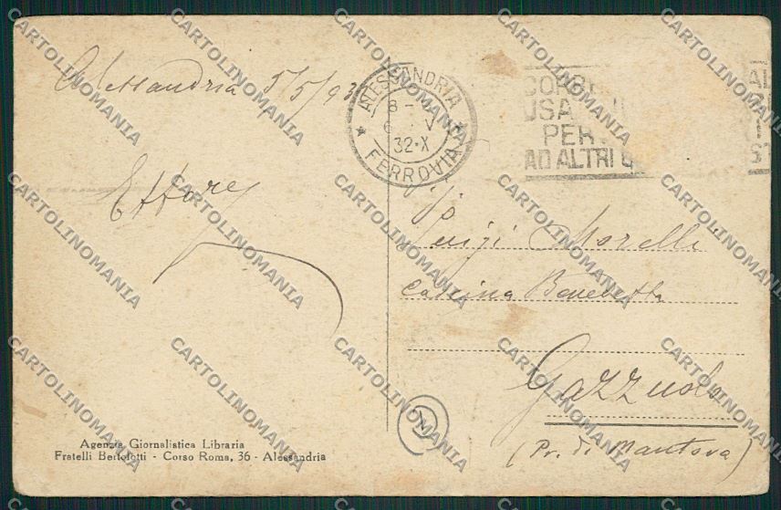 Alessandria città Tram cartolina QK0373 – retro