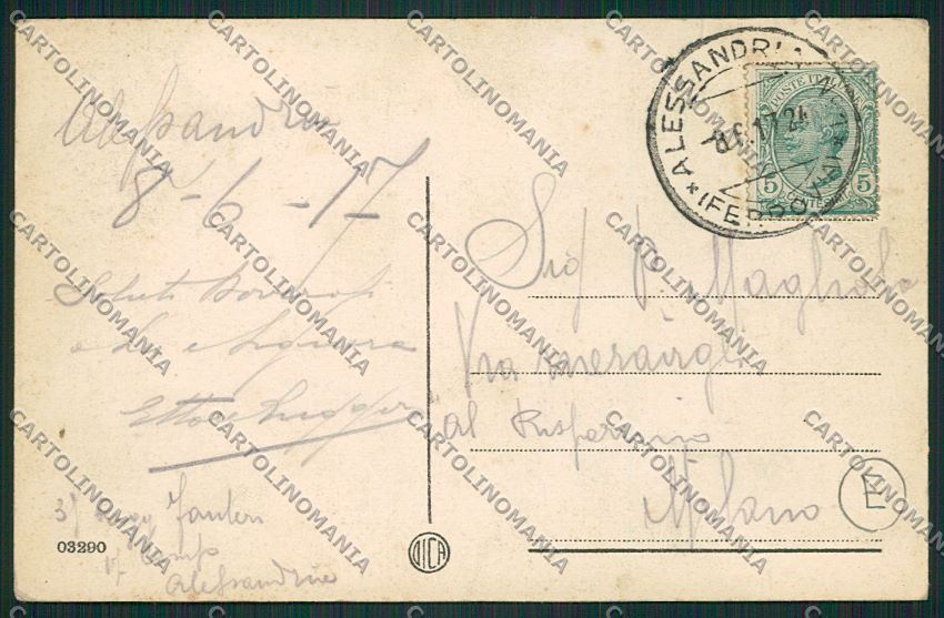 Alessandria città cartolina QK0382 – retro